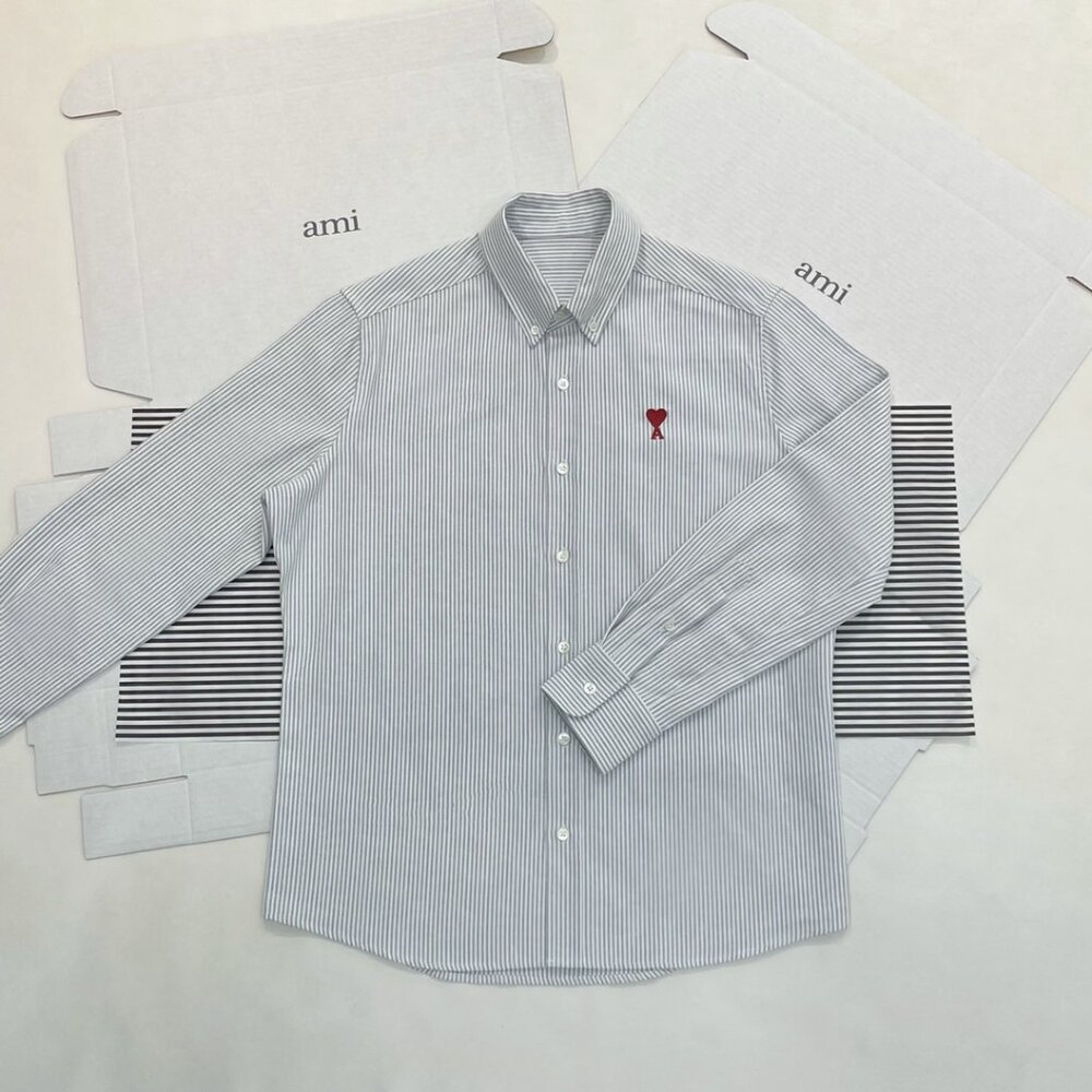 Ami Striped Button-Down Shirt Unisex